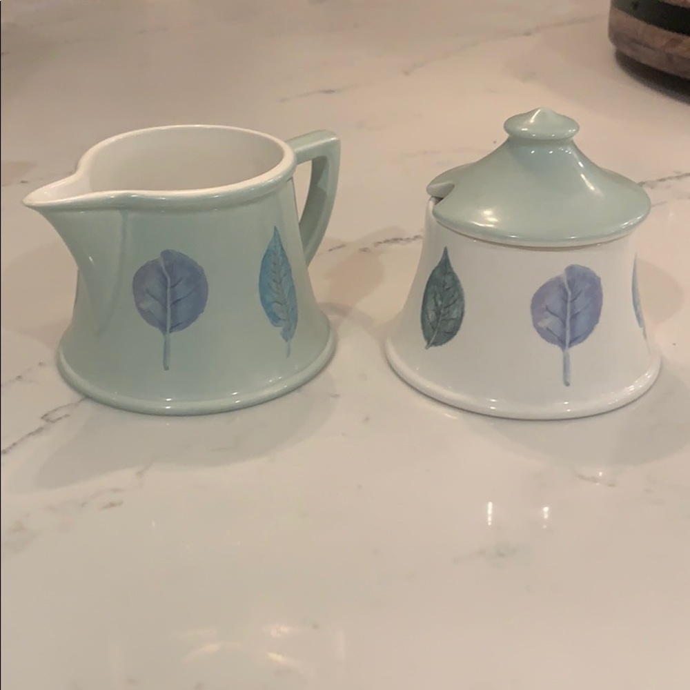 Creamer and Covered Sugar Bowl